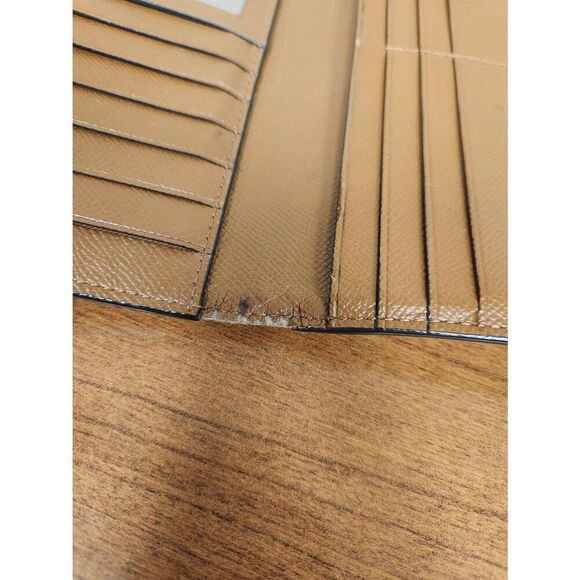 Coach BROWN Camel color Authentic Coach wallet F52715 AND CHECKBOOK COVER - Picture 10 of 16